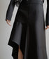 Asymmetric Flare Hem Skirt